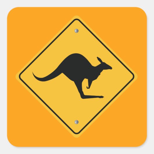 Carré Sticker pour panneau routier australien (Devant)