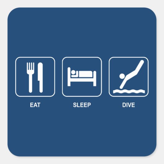 Carré Sticker pour plongée de sommeil (Devant)