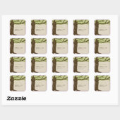 Carré Sticker préféré en chêne (Feuille)