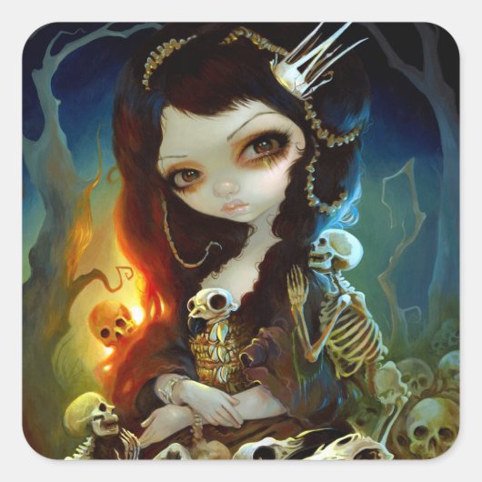 Carré Sticker "Princesse des os" (Devant)