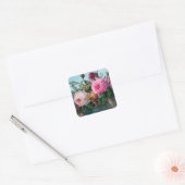 Carré Sticker Printemps en fleurs (Enveloppe)