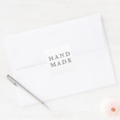 Carré Sticker produit script moderne fait main (Enveloppe)