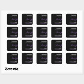 Carré Sticker promotionnel Lilac Monogramme cursif (Feuille)