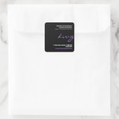 Carré Sticker promotionnel Lilac Monogramme cursif (Sac)