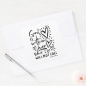 Carré Sticker Psaume 46 Verse Bible (Enveloppe)