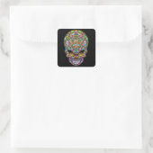 Carré Sticker Psychedelic Skull Art Design (Sac)