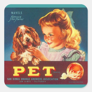 Carré Sticker Publicité Vintage Crate-Lable Fruit pour a