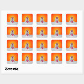 Carré Sticker Pup and Cupcake (Feuille)