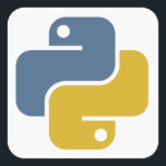 Carré Sticker Python<br><div class="desc">Pour soutenir les logiciels open source.</div>