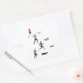 Carré Sticker Quatuor Canicross (Enveloppe)