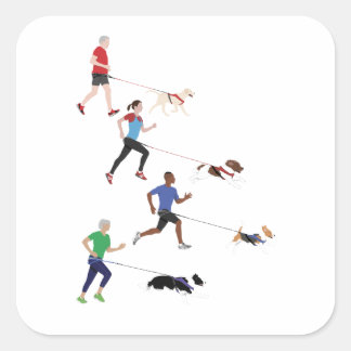 Carré Sticker Quatuor Canicross