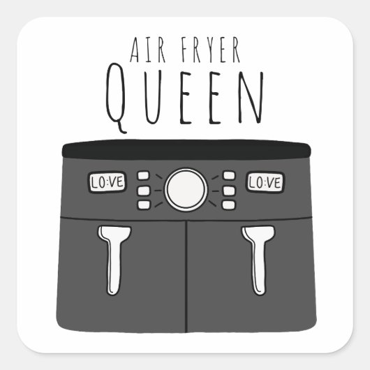Carré Sticker Queen Air Fryer (Devant)