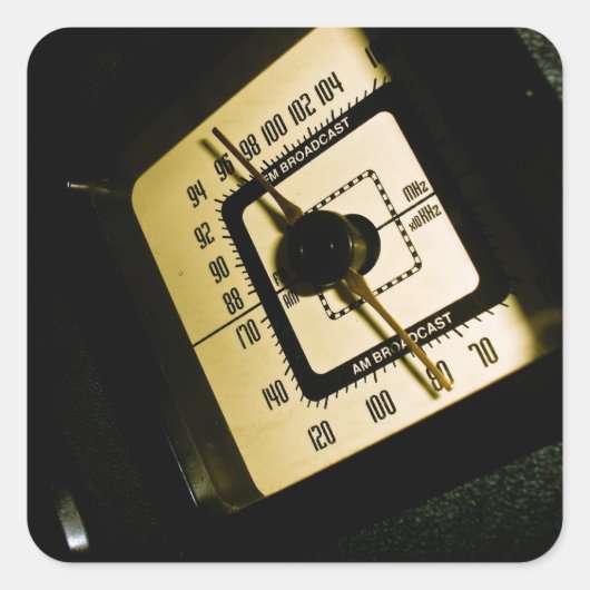 Carré Sticker radio rétro 01 (Devant)