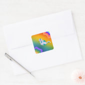 Carré Sticker Rainbow Cat (Enveloppe)
