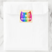 Carré Sticker Rainbow Cat (Sac)