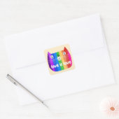 Carré Sticker Rainbow Cat (Enveloppe)