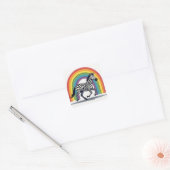 Carré Sticker Rainbow Zebra (Enveloppe)