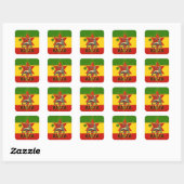 Carré Sticker Rasta Irie Lion de Judah (Feuille)