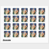 Carré Sticker rectangulaire pour chats de nuit (Feuille)