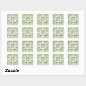 Carré Sticker Retro Green Trellis (Feuille)