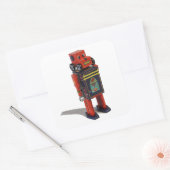 CARRÉ STICKER ROBOT ROUGE (Enveloppe)
