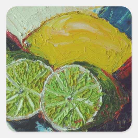 Carré Sticker rond citron vert (Devant)