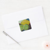 Carré Sticker rond citron vert (Enveloppe)