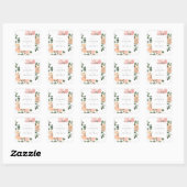 Carré Sticker rond classique (Feuille)