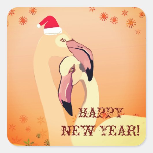 Carré Sticker rond classique, brillant (Devant)