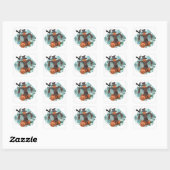 Carré Sticker rond Halloween classique/Scarecrow (Feuille)