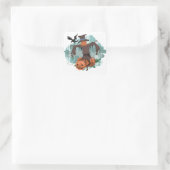 Carré Sticker rond Halloween classique/Scarecrow (Sac)