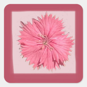 Carré Sticker rose Chine