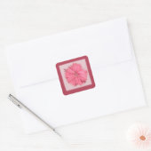 Carré Sticker rose Chine (Enveloppe)
