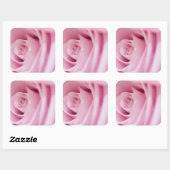 Carré Sticker rose et sceau d'enveloppe (Feuille)