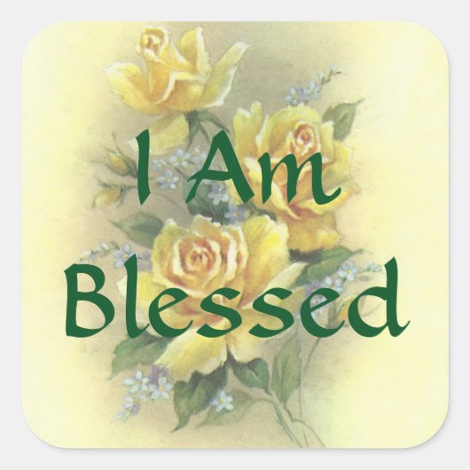 Carré Sticker Roses Jaunes (Devant)