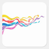 Carré Sticker rubans multicolores (Devant)