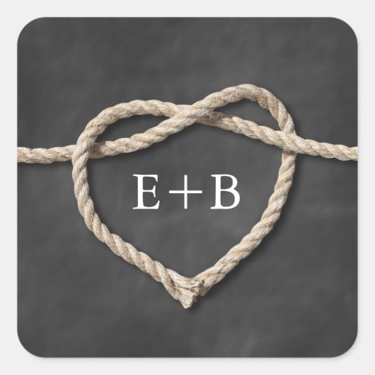 Carré Sticker rustique à nouer (Devant)