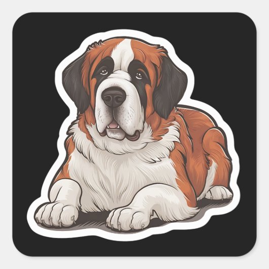 Carré Sticker Saint Bernard (Devant)