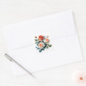 Carré Sticker scrapbooking Roses d'aquarelle (Enveloppe)