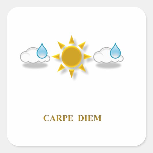 Carré Sticker "Seize The Day" (Devant)