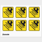 Carré Sticker Senior Confus À Bord (Feuille)