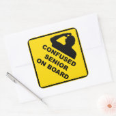 Carré Sticker Senior Confus À Bord (Enveloppe)