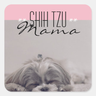 Carré Sticker Shih Tzu Mama pour les mamans de chien