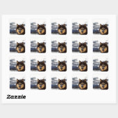 Carré Sticker Sibérien Husky (Feuille)