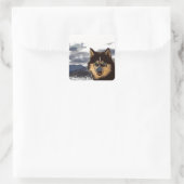 Carré Sticker Sibérien Husky (Sac)