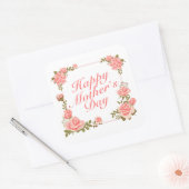 Carré Sticker simple Happy Mère's Day Floral Frame (Enveloppe)