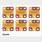 Carré Sticker simple Icons Thanksgiving (Feuille)