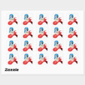 Carré Sticker Sirène Anime (Feuille)
