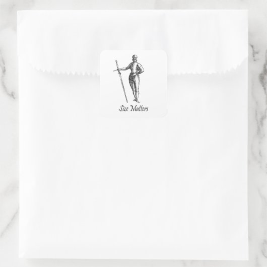 Carré Sticker Size Matters (Sac)