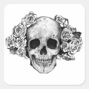 Carré Sticker skull
